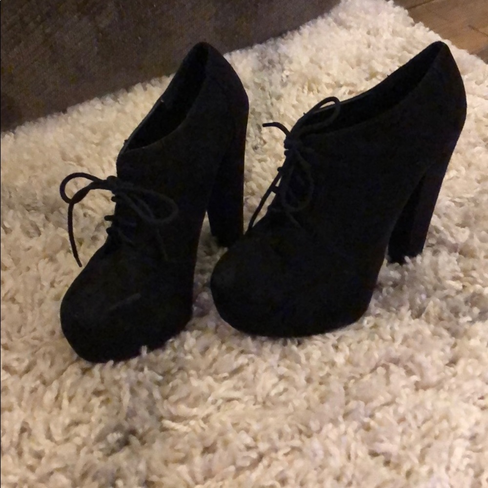 Forever 21 Black Platform Bootie